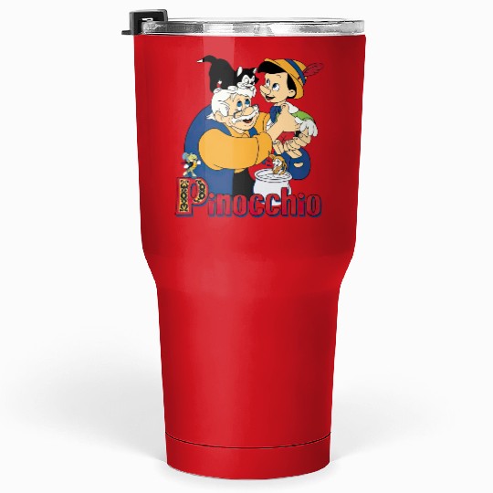 Pinocchio And Geppetto Tumblers 30 Oz / Retro 90s Disney Tumblers 30 Oz