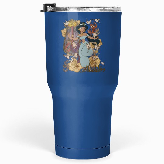 Vintage Princess Jasmine Alladin Tumblers 30 Oz,Disney Character Tumblers 30 Oz