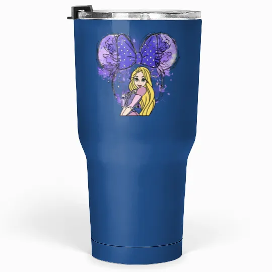 Rapunzel Mickey Ears Tumblers 30 Oz, Disney Princess Tumblers 30 Oz, Rapunzel Watercolor Castle Tumblers 30 Oz