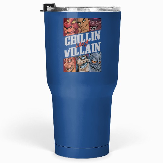 Disney Villains Chillin Like A Villain Group Portrait Tumblers 30 Oz