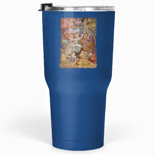 Retro Disney Princess Tumblers 30 Oz, Princess Squad Tumblers 30 Oz