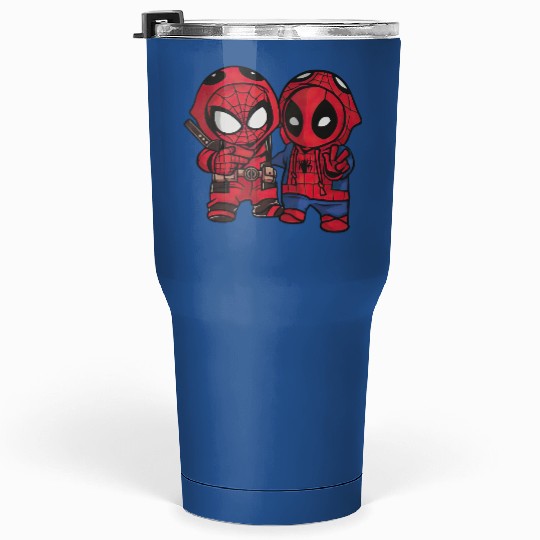 Marvel Spider-man And Deadpool Cosplay Cute Friends Unisex Tumblers 30 Oz, Disneyland Family Vacation