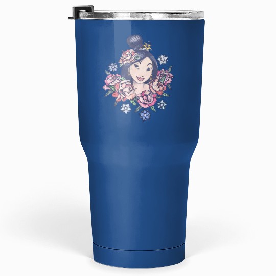 Disney Mulan Floral Sketch Portrait Tumblers 30 Oz