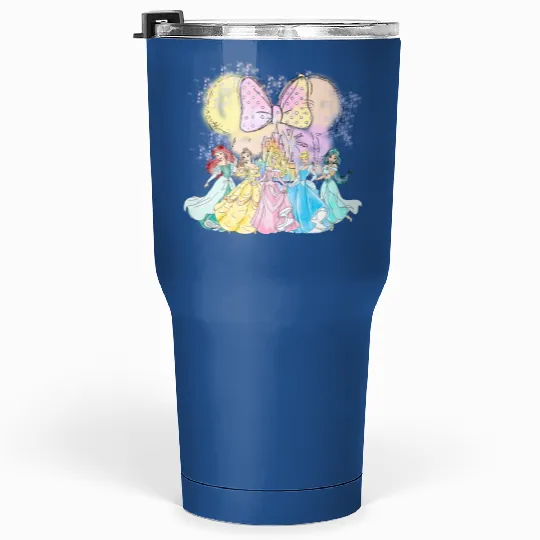 Watercolor Disney Princess Tumblers 30 Oz, Retro Disney Princess Tumblers 30 Oz