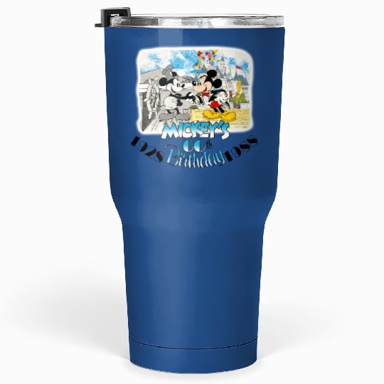 Vintage Mickey Tumblers 30 Oz, Disney Birthday 60th Mickey Tumblers 30 Oz