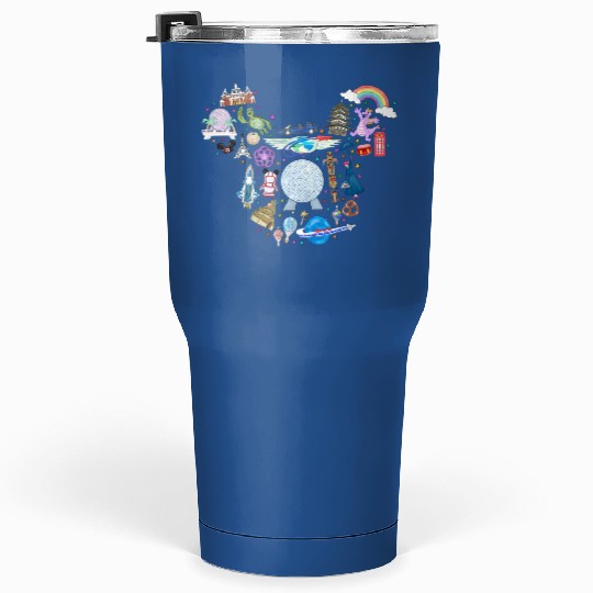 Disney Epcot Matching Tumblers 30 Oz for Men, Women and Kids with Mickey Head Ears