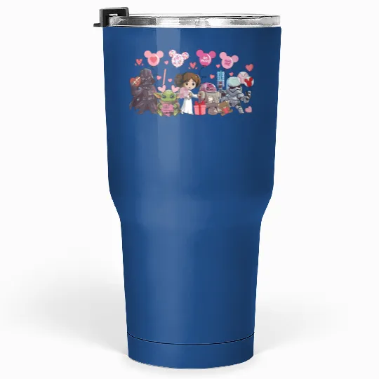Disney Star Wars Valentines Day Tumblers 30 Oz, Star Wars Couple Tumblers 30 Oz