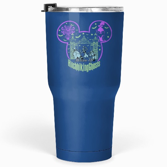 Beware Of Hitchhiking Ghosts Halloween Tumblers 30 Oz, Disney Haunted Mansion, Disney Halloween Tumblers 30 Oz