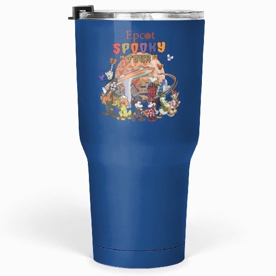 Vintage Epcot Spooky Tour 1928 Unisex Tumblers 30 Oz, Disney Epcot Halloween Tumblers 30 Oz
