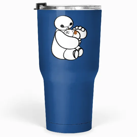 Lovely Baymax With Cat Tumblers 30 Oz, Baymax With Cat Disney Tumblers 30 Oz, Baymax Tumblers 30 Oz, Big Hero 6 Tumblers 30 Oz, Disney Gift