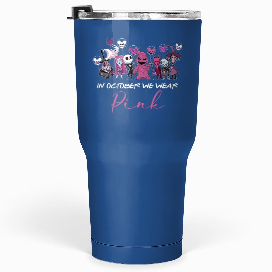 Disney Halloween Tumblers 30 Oz, In October We wear Pink, Oogie Boogie 2022