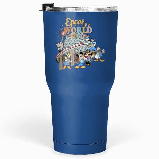 Disney Epcot World Tour Tumblers 30 Oz, Retro Disney Epcot Tumblers 30 Oz, Mickey And Friends Mickey