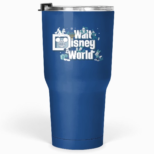 Mickey Friends Happy Hanukkah Tumblers 30 Oz, Disney Dreidel Menorah Tumblers 30 Oz