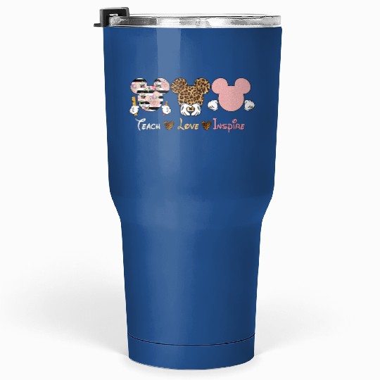 Disney Teacher Ears Tumblers 30 Oz, Teacher Mickey Ears Tumblers 30 Oz, Teach Love Inspire Tumblers 30 Oz, Back To School Tumblers 30 Oz,Teacher Gift For Women,Gift For Teacher