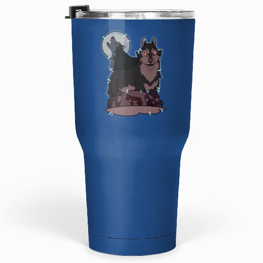 The Owl House Wolf Moonlight  Tumblers 30 Oz, Hunter's Mystical Wolf Owl House Tumblers 30 Oz, Hexside School Of Magic And Demonics, Disney Owl
