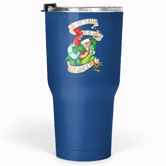 Disney Robin Hood Funny Alan A Dale Rooster OO De Lally Tumblers 30 Oz, Magic Kingdom WDW Tumblers 30 Oz