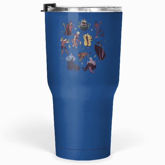 Disney Villains Group Shot Doodles 9286 Tumblers 30 oz