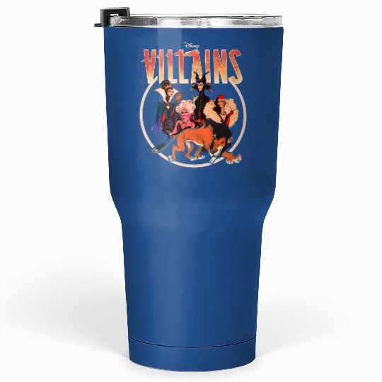 Retro Disney Villains Group Tumblers 30 Oz, Scar Evil Queen Maleficent Hades Jafar Tumblers 30 Oz