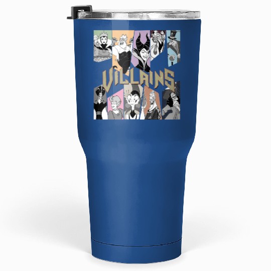 Retro Disney Villains Characters Tumblers 30 Oz, Maleficent Ursula Evil Queen Hades Tumblers 30 Oz, Disney Villains Group