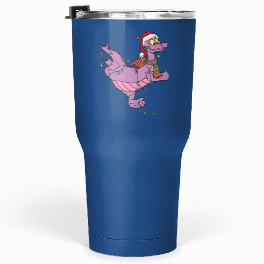 Santa Figment Dragon Lights Christmas Light  Tumblers 30 Oz, Disney