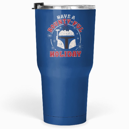 Boba Fett Have A Bounty-Ful Holiday Christmas Tumblers 30 Oz, Funny Disney Star Wars Tumblers 30 Oz