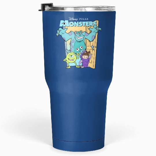 Retro Disney Pixar Monsters Inc. Mike Sully Boo Group Poster Tumblers 30 Oz, Family Matching