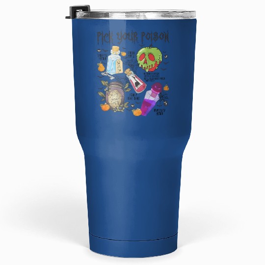 Vintage Pick Your Poison Disney Halloween Tumblers 30 Oz