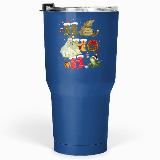 Disney The Princess and the Frog Christmas Vintage Tumblers 30 Oz, Princess Tiana Christmas Tumblers 30 Oz
