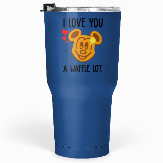 I Love You a Waffle Lot Mickey Waffle Disney Tumblers 30 Oz, Disney Food Tumblers 30 Oz