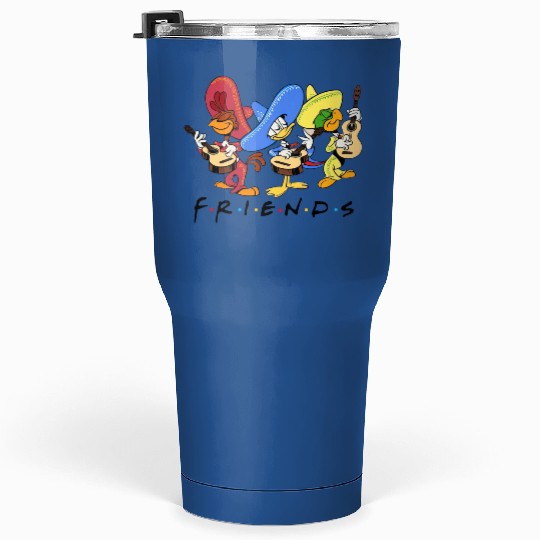 Disney Three Caballeros Mexico Tumblers 30 Oz, Donald Duck Jose Carioca Panchito Friends Tumblers 30 Oz