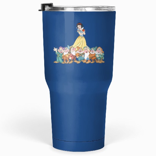 Disney Snow White Princess Watercolor Tumblers 30 Oz, Snow White Seven Dwarfs Tumblers 30 Oz