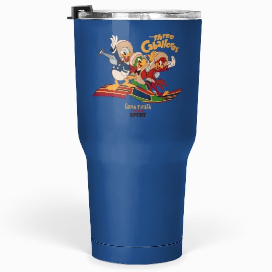 The Three Caballeros Gran Fiesta Tour Tumblers 30 Oz, Disney Parks Epcot Donald Duck Tumblers 30 Oz