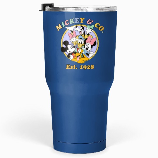 Retro Mickey And Co Disney Est 1928 Tumblers 30 Oz, Disney Trip, Disneyland Tumblers 30 Oz