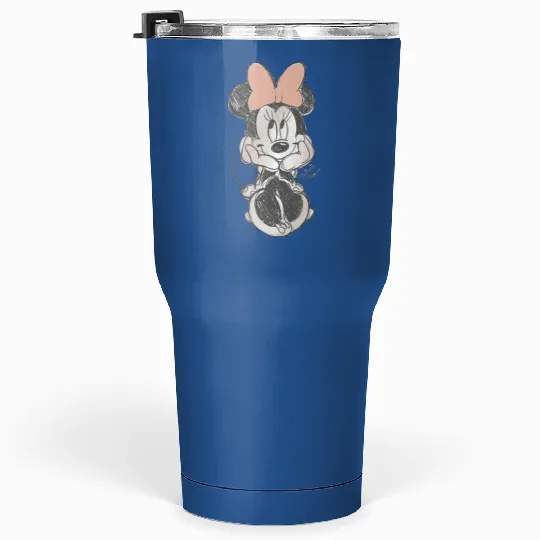 Disney Minnie Mouse Classic Sketch Cute Vintage Portrait Tumblers 30 Oz, Mickey And Friends Tumblers 30 Oz, WDW Magic Kingdom Disneyland Family Vacation Gift