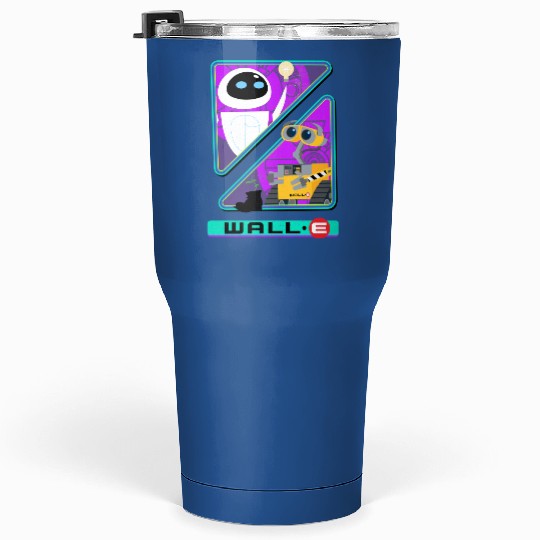 Retro Disney Pixar Wall-E Triangles And Eve Graphic Tumblers 30 Oz