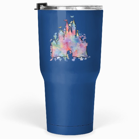 Watercolor Castle Tumblers 30 Oz, Princess Castle Tumblers 30 Oz, Magic Kingdom Disney World 50th Anniversary