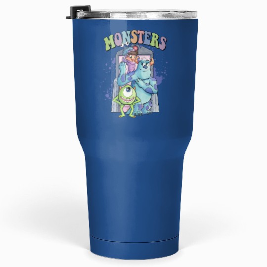 Colors Disney Monsters Inc Tumblers 30 Oz, Retro Monsters Inc Tumblers 30 Oz