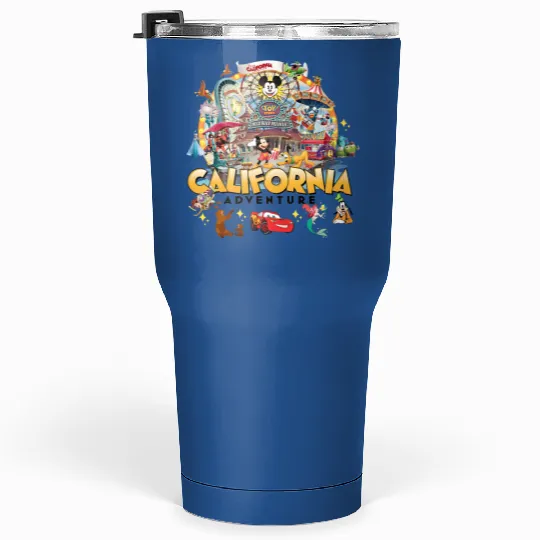 Disneyland California Adventure All Disney Characters Group Shot Tumblers 30 Oz, WDW Trip Unisex Tumblers 30 Oz