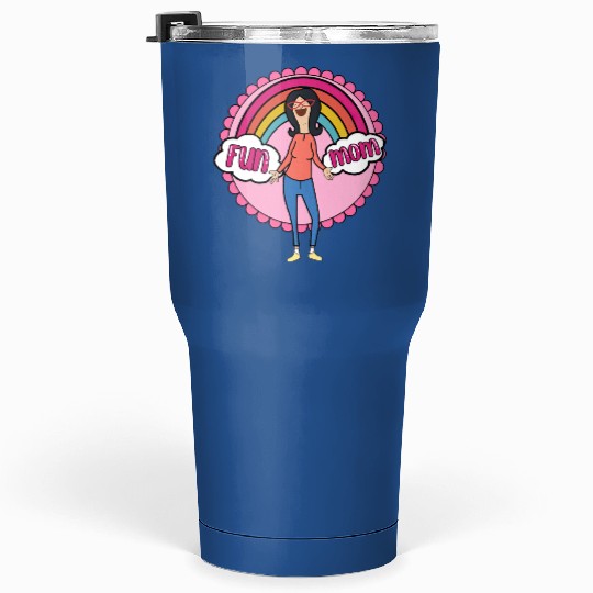 Boho Rainbow Bobs Burgers Linda Belcher Fun Mom Tumblers 30 Oz