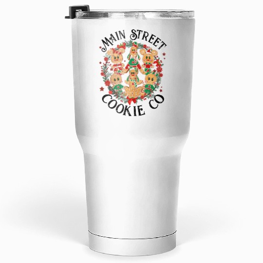 Retro Main Street Cookie Co Tumblers 30 Oz, Retro Disney Gingerbread Christmas Tumblers 30 Oz