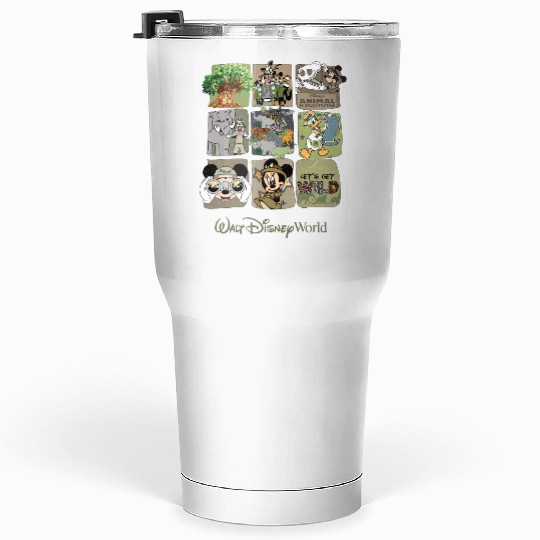 Disney Animal Kingdom Tumblers 30 Oz, Vintage Animal Kingdom Tumblers 30 Oz, Mickey Safari Tumblers 30 Oz