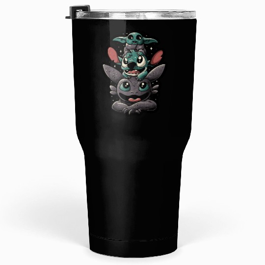 Disney Stitch and Toothless Tumblers 30 Oz