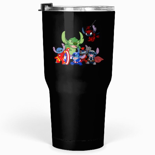 Stitch Avengers Marvel Deadpool Disneyland Tumblers 30 Oz