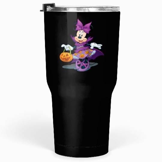 Disney Halloween Minnie Mouse Raglan Baseball Te Tumblers 30 oz