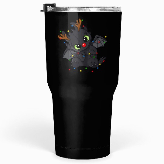 Disney Toothless Christmas Lights Tumblers 30 Oz