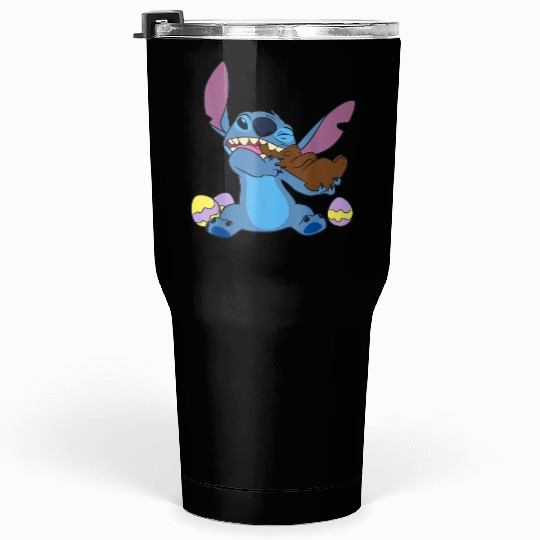 Disney Stitch Eats Chocolate Bunny Easter Shoes Am Tumblers 30 oz