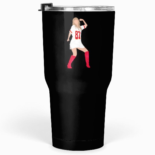 taylorr Swift x Travis Kelce Jersey (V4) Tumblers 30 oz