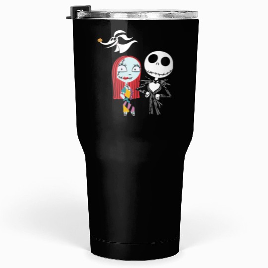 disneys Nightmare Before Christmas Dark Jack Sally Tumblers 30 oz