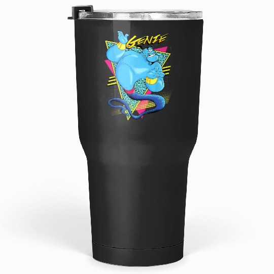 Disney Aladdin Genie Retro Abstract Portrait Logo Tumblers 30 oz