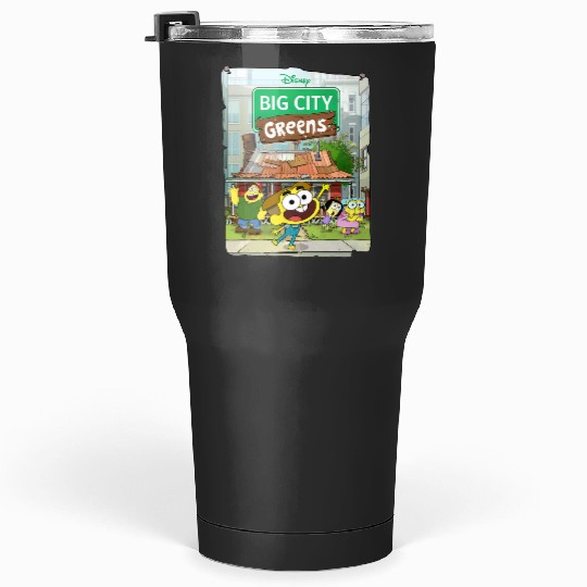 Disney Big City Greens Poster Cricket and Family Tumblers 30 oz